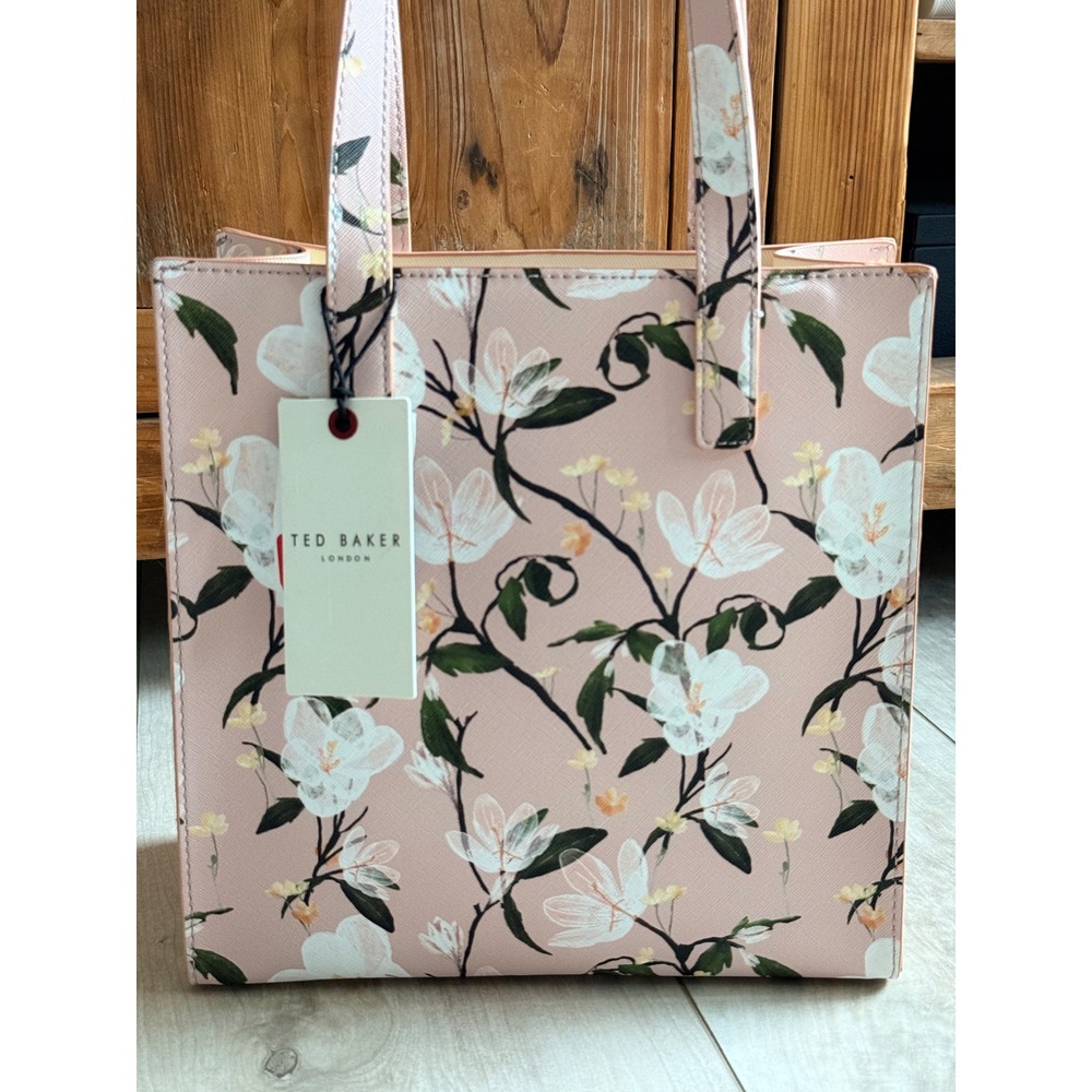 Ted Baker London "The Icon" Pink Floral Tote  Bag NWT - Picture 4 of 13